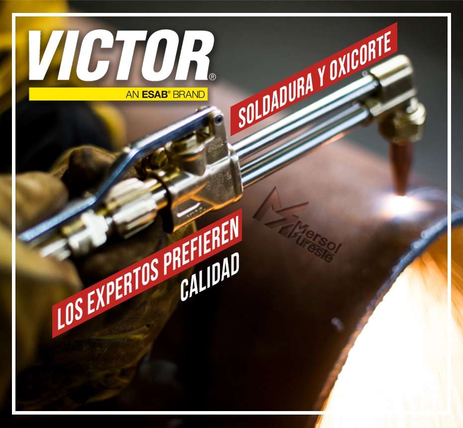 Victor, lider mundial en oxicorte industrial Banner Promocional