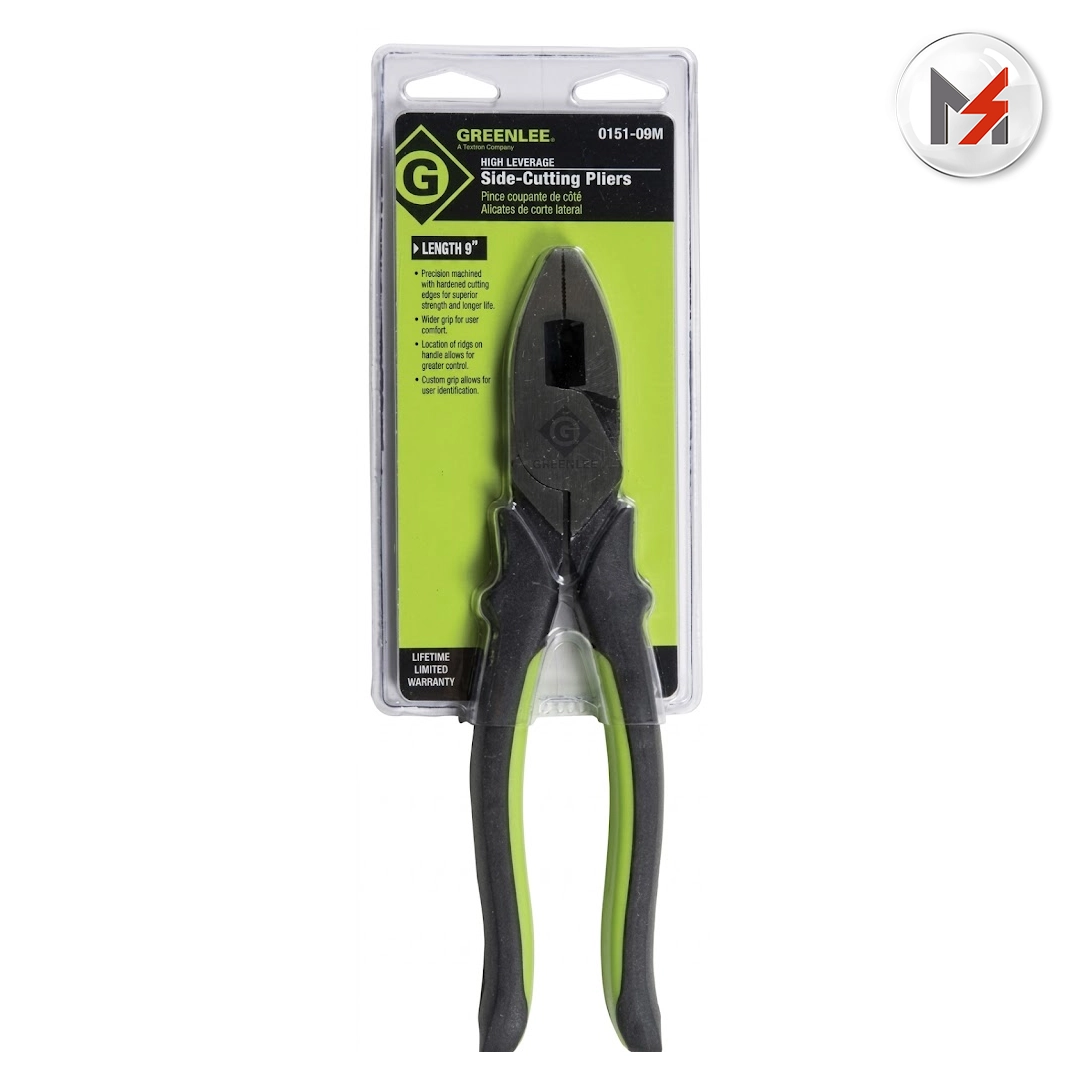 PINZA PARA ELECTRICISTA 9in MANGO MOLD CON GRIP GREENLEE GREENLEE 0151-09M - Mersol Sureste México