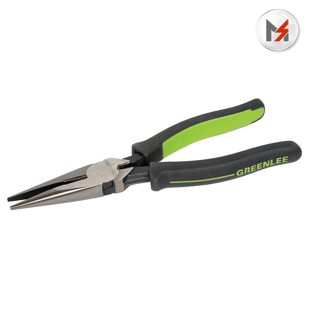 PINZA PUNTA PLANA LARGA 8 in EMPUÑADURA MOLDEADA GRIP  GREENL GREENLEE 0351-08M - Mersol Sureste México