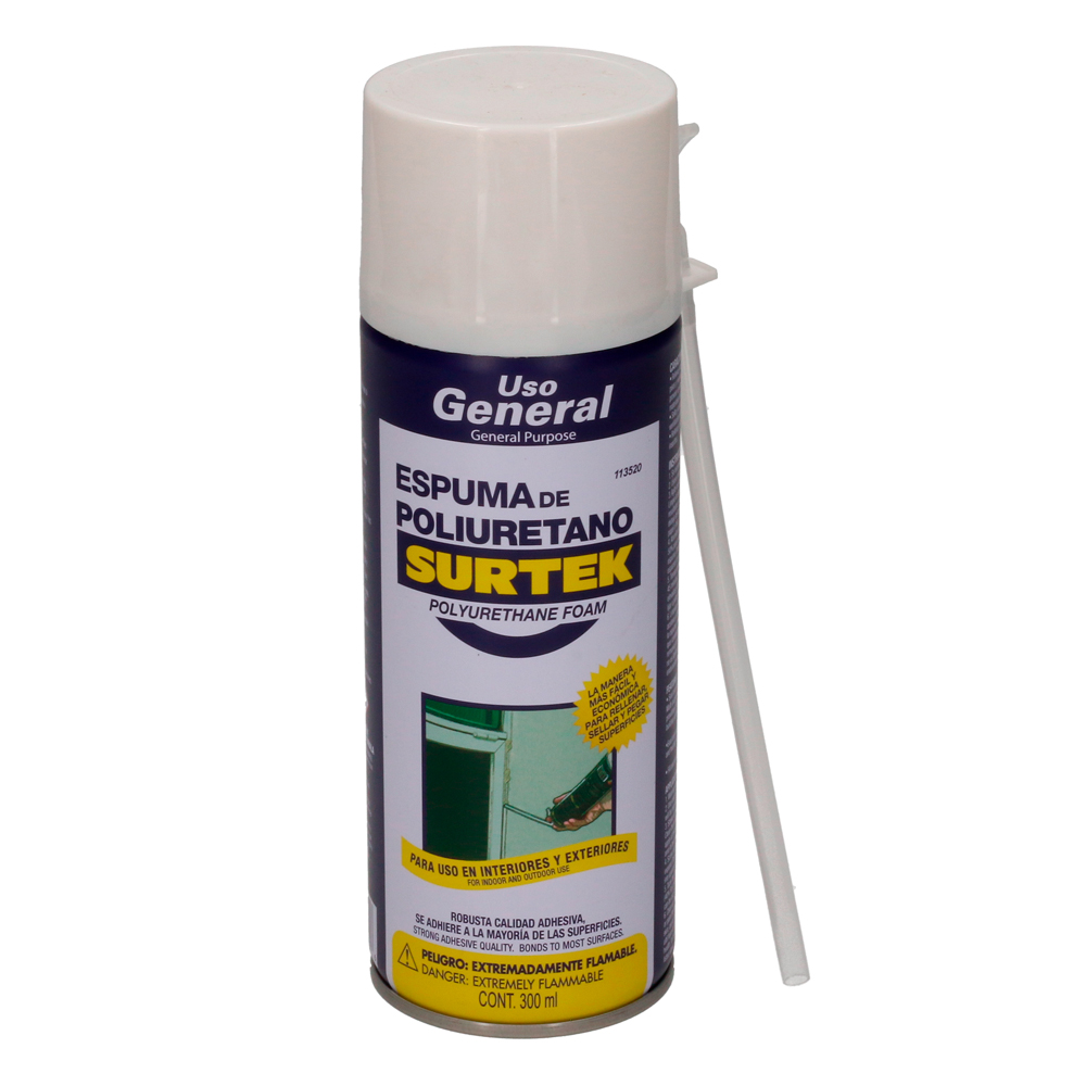 ESPUMA DE POLIURETANO USO GENERAL 300 ML SURTEK SURTEK 113520 - Mersol Sureste México