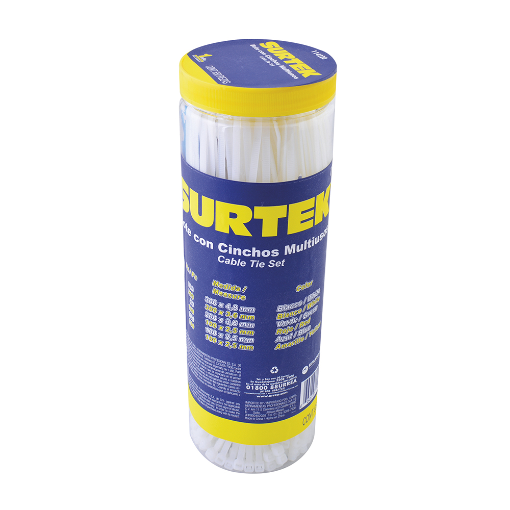 BOTE DE 650 CINCHOS PLASTICOS SURTEK SURTEK 114220 - Mersol Sureste México