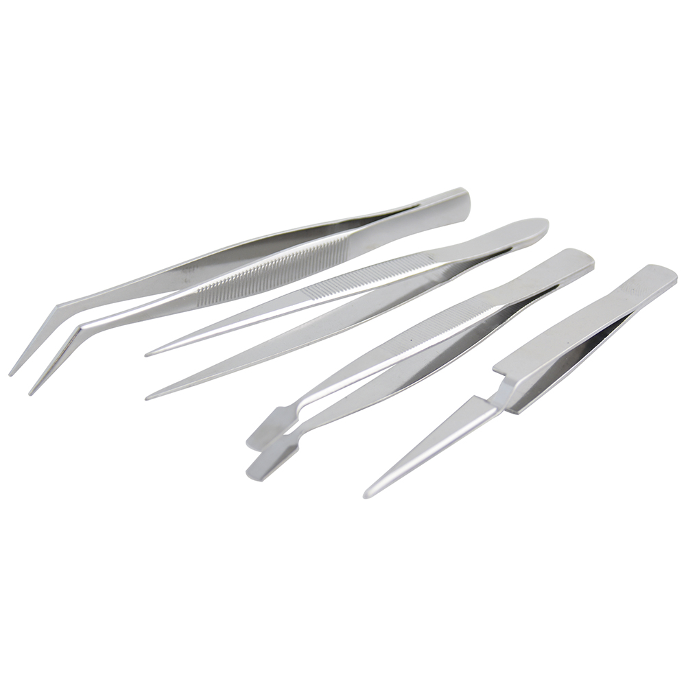 JGO 4 PINZAS DE PRESICION TIPO TWEEZER SURTEK SURTEK 115200 - Mersol Sureste México