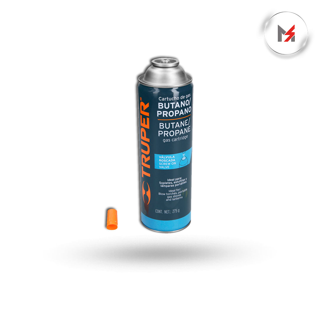 LATA DE GAS CON VALVULA ROSCADA 275 GR TRUPER TRUPER 11915 - Mersol Sureste México