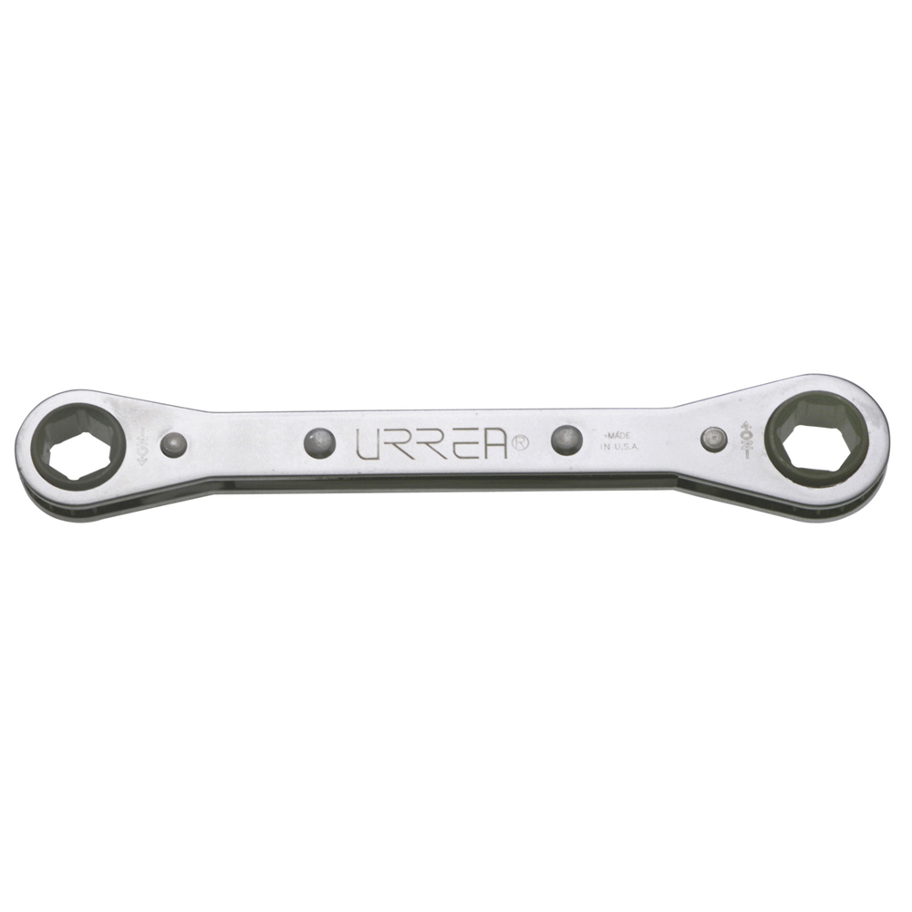 LLAVE DE ESTRIAS PULIDO ESPEJO PLANA MATRACA 6 PUNTAS 7X8MM URREA 1191M - Mersol Sureste México