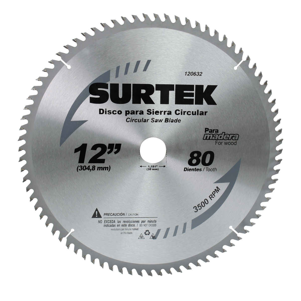 DISCO PARA SIERRA CIRCULAR 7-1/4in 24 DIENTES SURTEK SURTEK 120601 - Mersol Sureste México