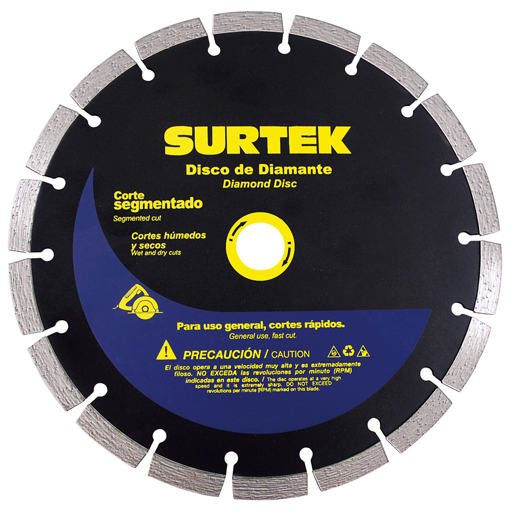 DISCO DE DIAMANTE CORTE SEGMENTADO 7" SURTEK SURTEK 123465 - Mersol Sureste México