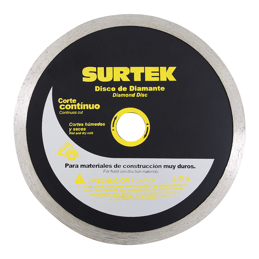 DISCO DE DIAMANTE CORTE CONTINUO 7" SURTEK SURTEK 123466 - Mersol Sureste México