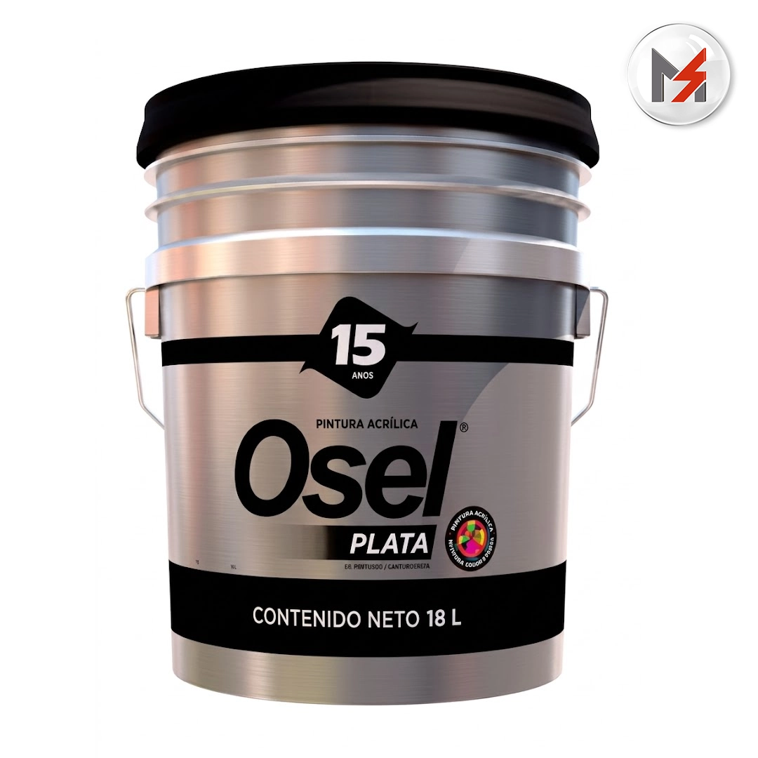 PINTURA VINILICA MATE BASE W OSEL PLATA SUMAR IGUALDO CUBE OSEL 1260-Q - Mersol Sureste México