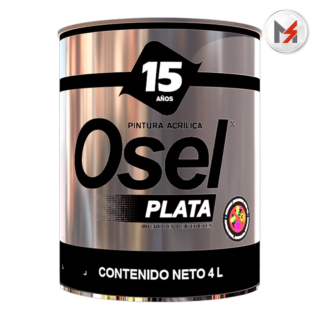 PINTURA VINILICA MATE BASE M OSEL PLATA SUMAR IGUALDO GALO OSEL 1261-G - Mersol Sureste México