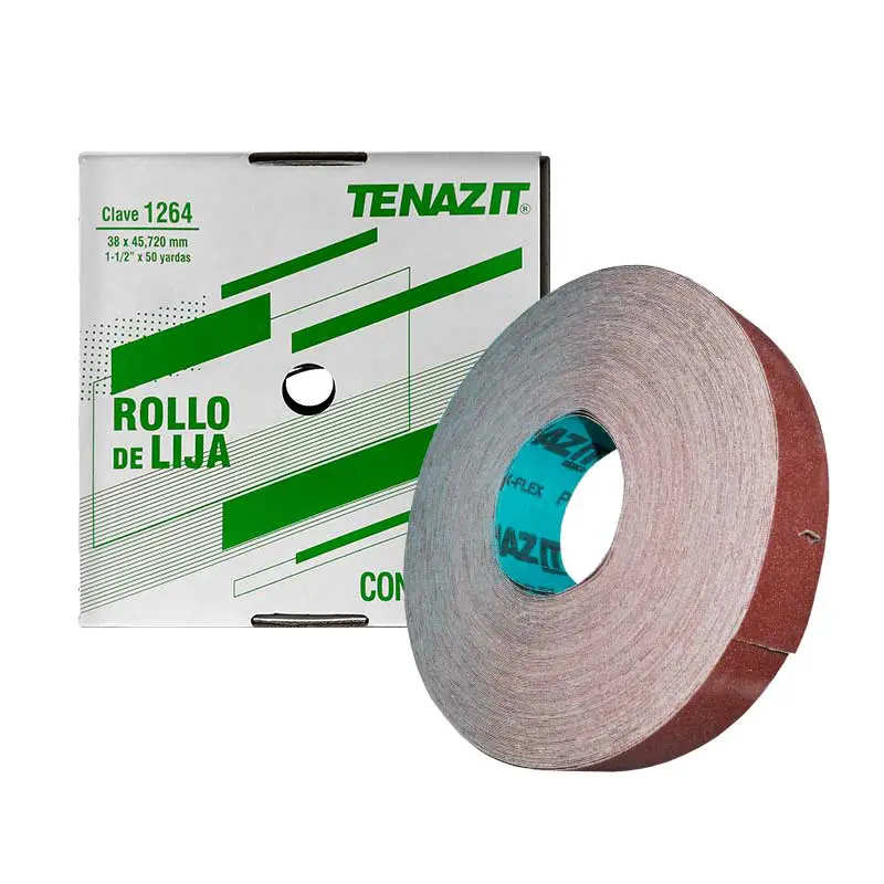 ROLLO DE LIJA ROJA GRANO 150 DE 38MM X 45.72MT TENAZIT AUSTROMEX AUSTROMEX 1264 - Mersol Sureste México