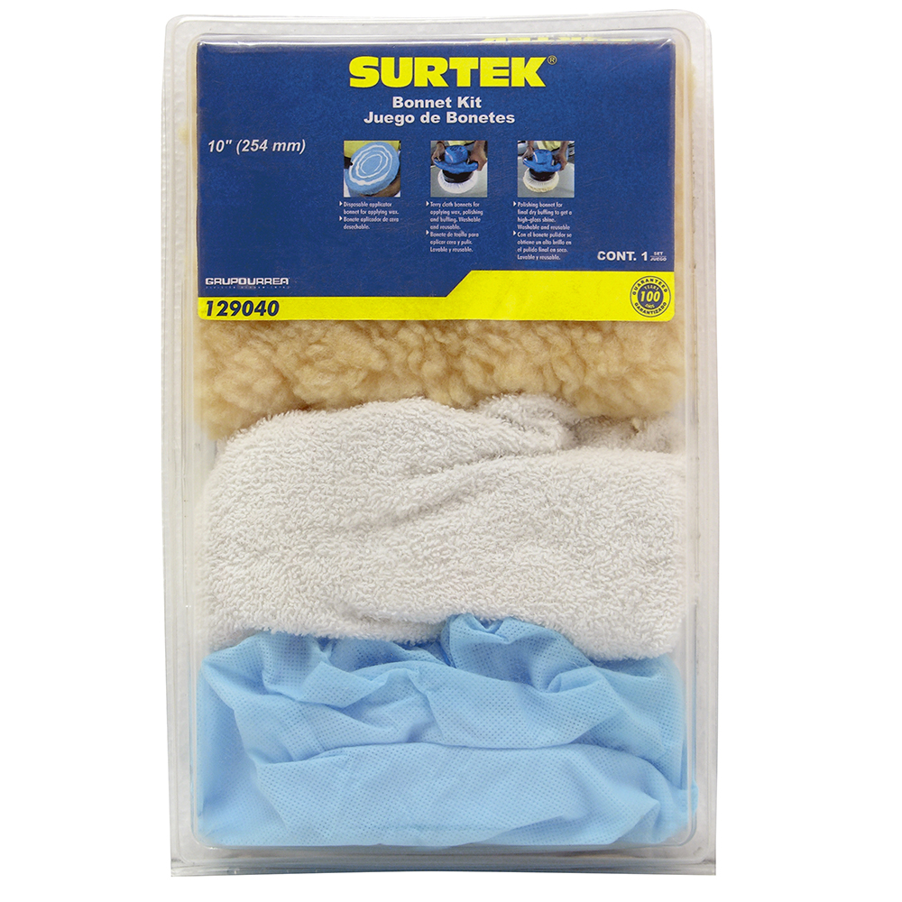 JGO. 7 BONETES PARA PULIDORA 10in SURTEK SURTEK 129040 - Mersol Sureste México