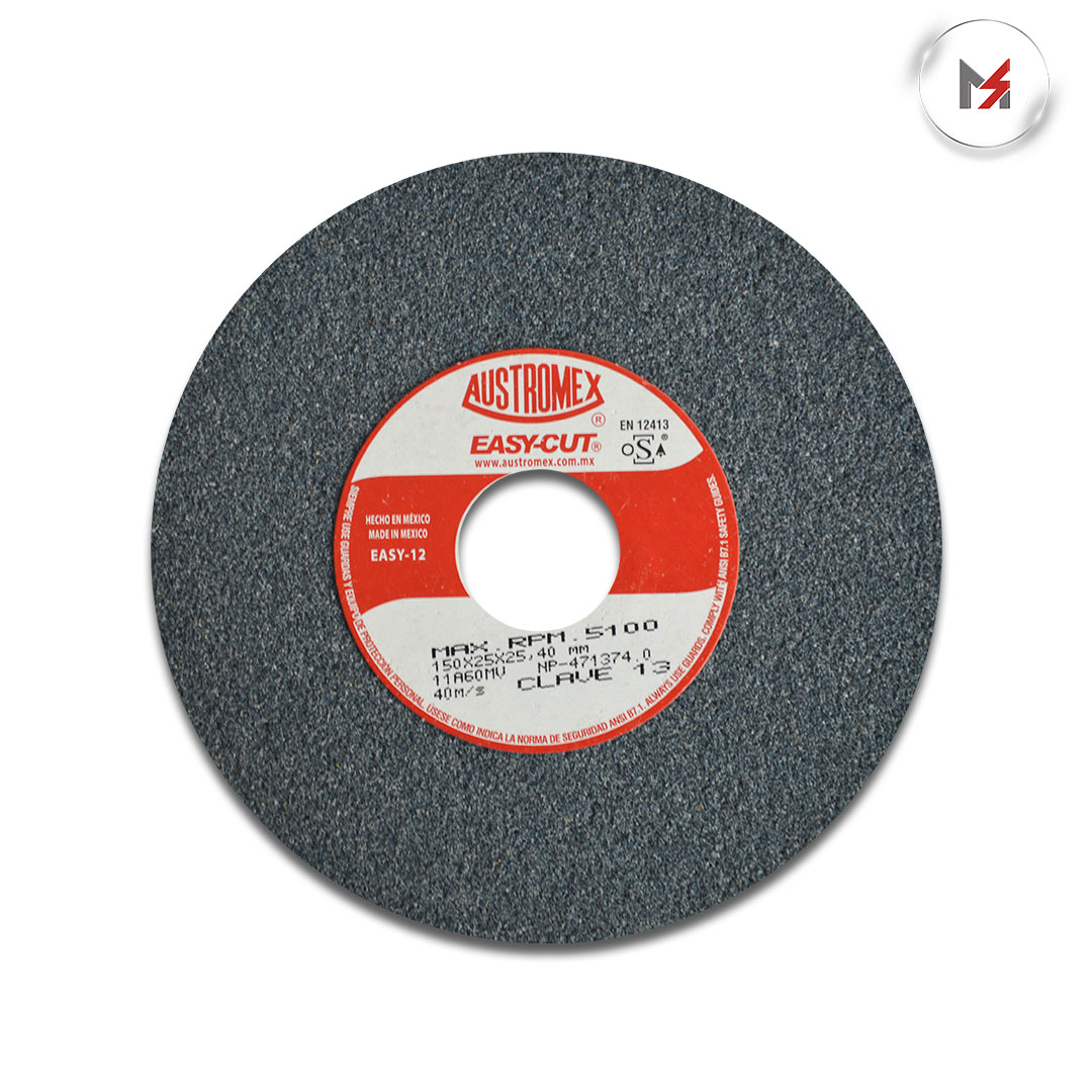 RUEDA ABRASIVA ESMERILAR Y AFILAR METAL 6 x 1 x1 RT1 AUSTROM AUSTROMEX 13 - Mersol Sureste México