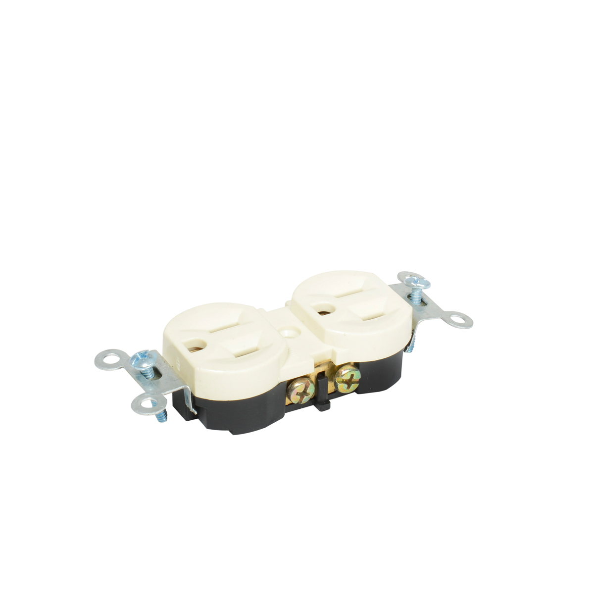 CONTACTO DUPLEX TAPA MARFIL BASE NEGRA 15A 127V SURTEK SURTEK 136400 - Mersol Sureste México
