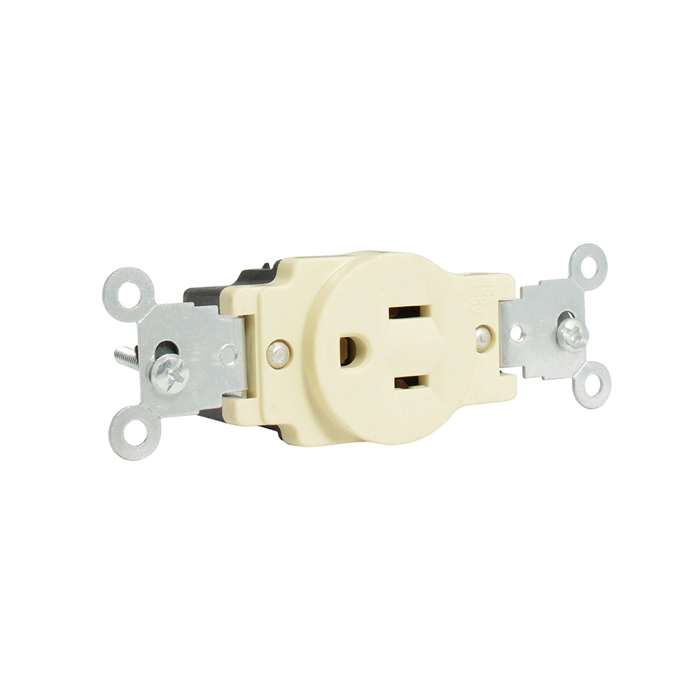 CONTACTO SENCILLO ATERRIZADO MARFIL BASE NEGRA 15A 127V X SURTEK 136401 - Mersol Sureste México
