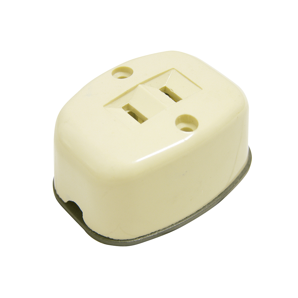 CONTACTO OVAL SENCILLO VISIBLE 6A 127V SURTEK SURTEK 136411 - Mersol Sureste México