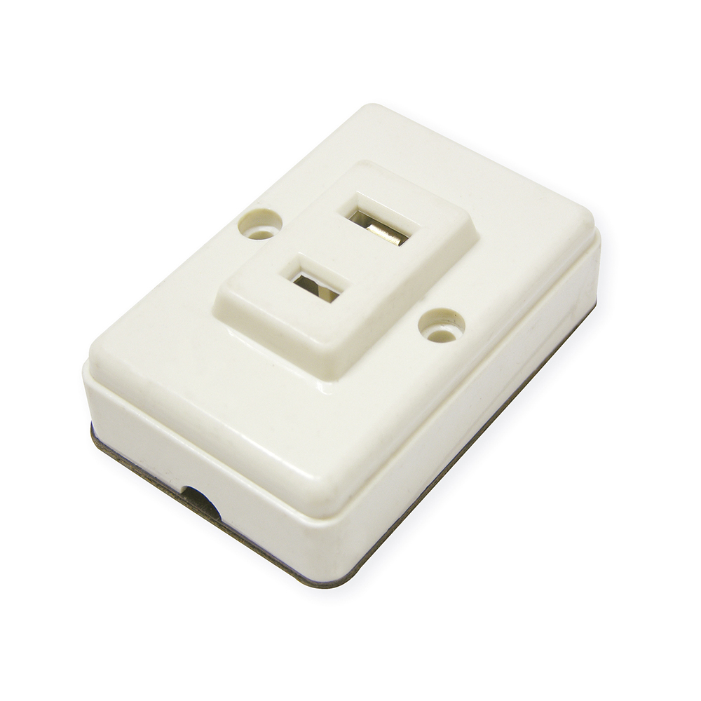 CONTACTO SENCILLO VISIBLE CUADRADO 6A 127V SURTEK SURTEK 136412 - Mersol Sureste México