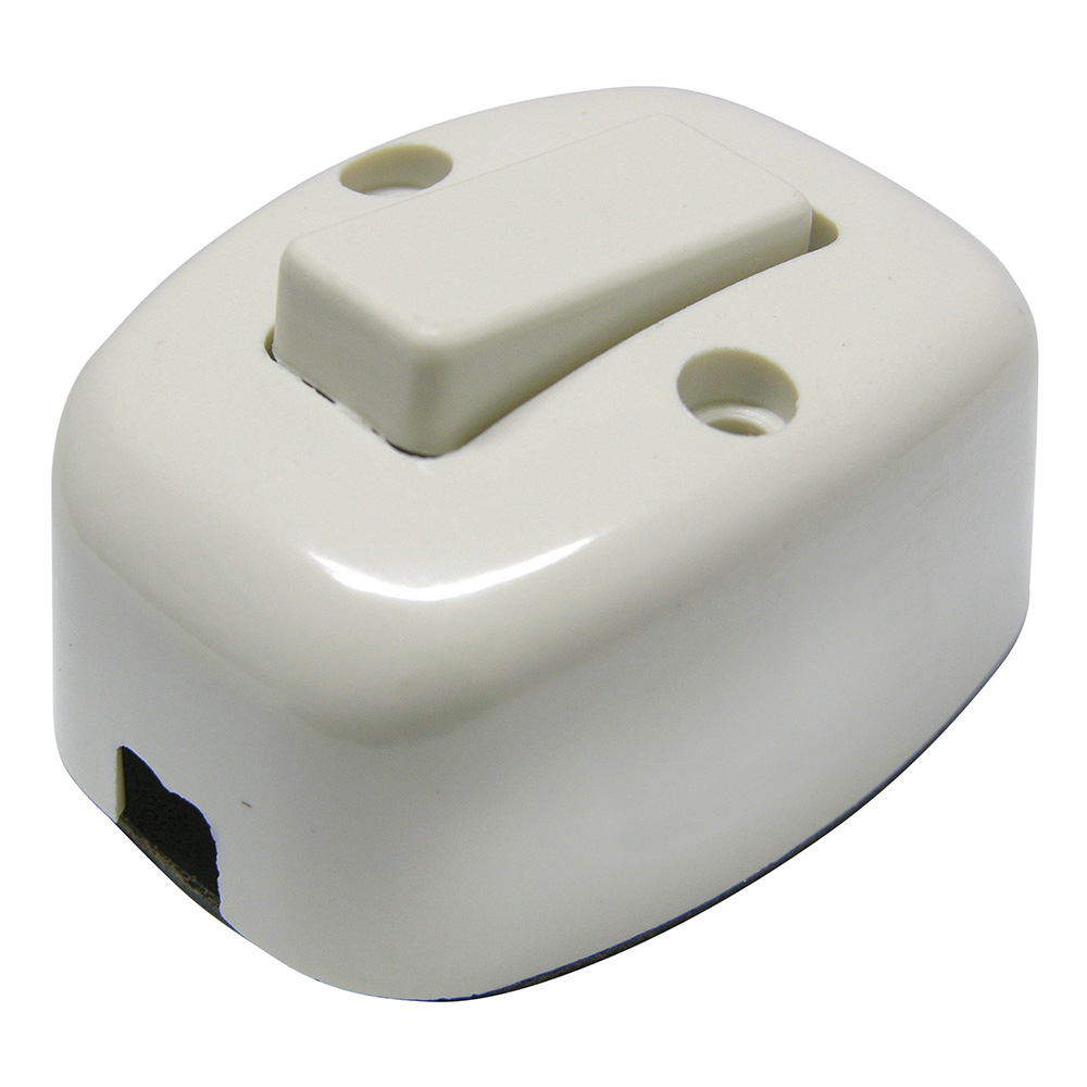 APAGADOR SENCILLO VISIBLE OVAL 6A 127V SURTEK SURTEK 136559 - Mersol Sureste México