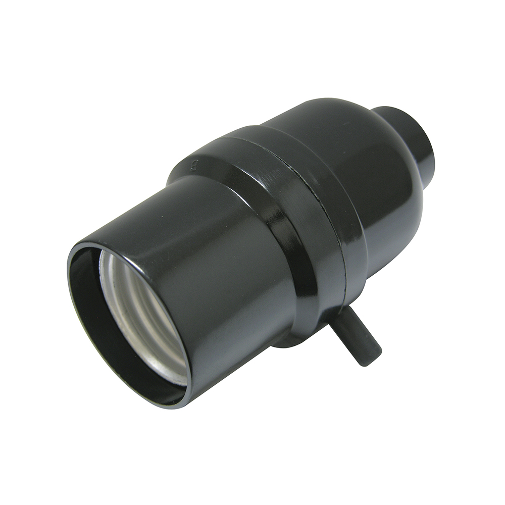 PORTALAMPARA CON APAGADOR DE PASO NEGRO 250V SURTEK SURTEK 136655 - Mersol Sureste México