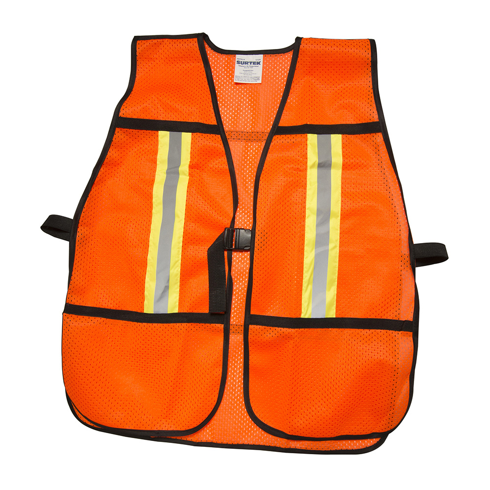 CHALECO DE MALLA CORREAS AJUSTABLES NARANJA UNITALLA SURTEK SURTEK 137376 - Mersol Sureste México