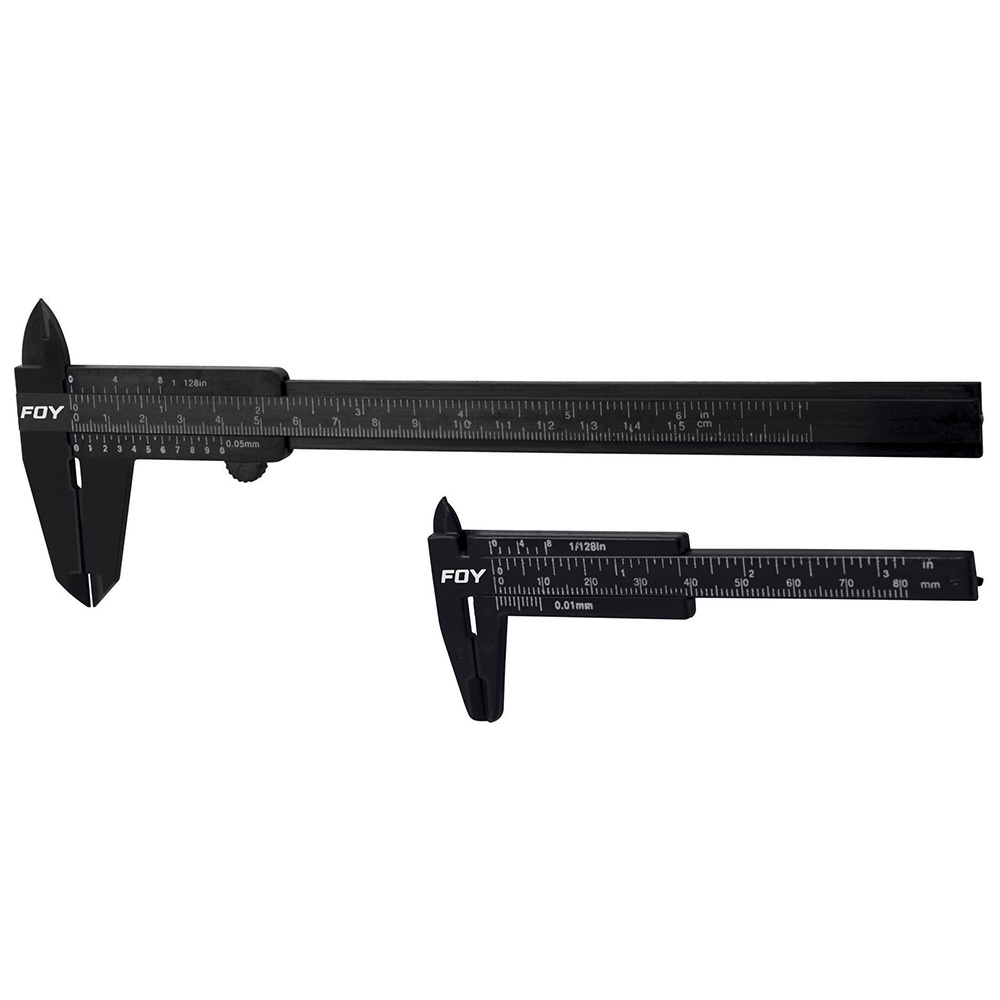 JGO. 2 CALIBRADORES PIE DE REY VERNIER PLASTICOS 3in Y 6in (pvl) FOY 142070 - Mersol Sureste México