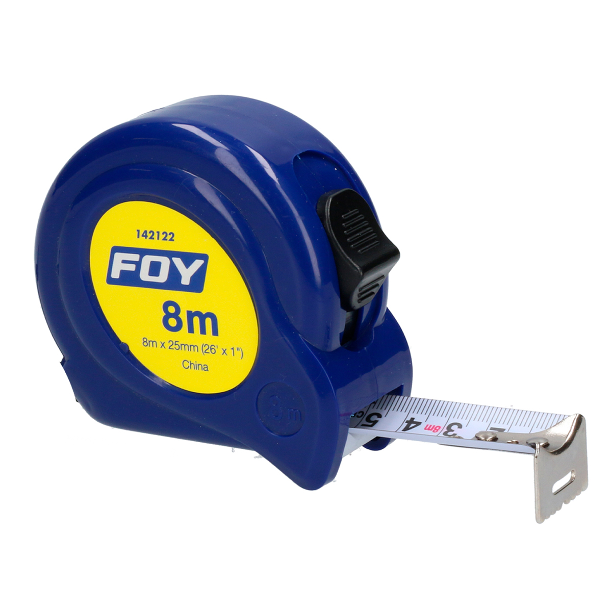 FLEXOMETRO 8M (pvl) 1in AZUL (pvl) FOY FOY 142122 - Mersol Sureste México