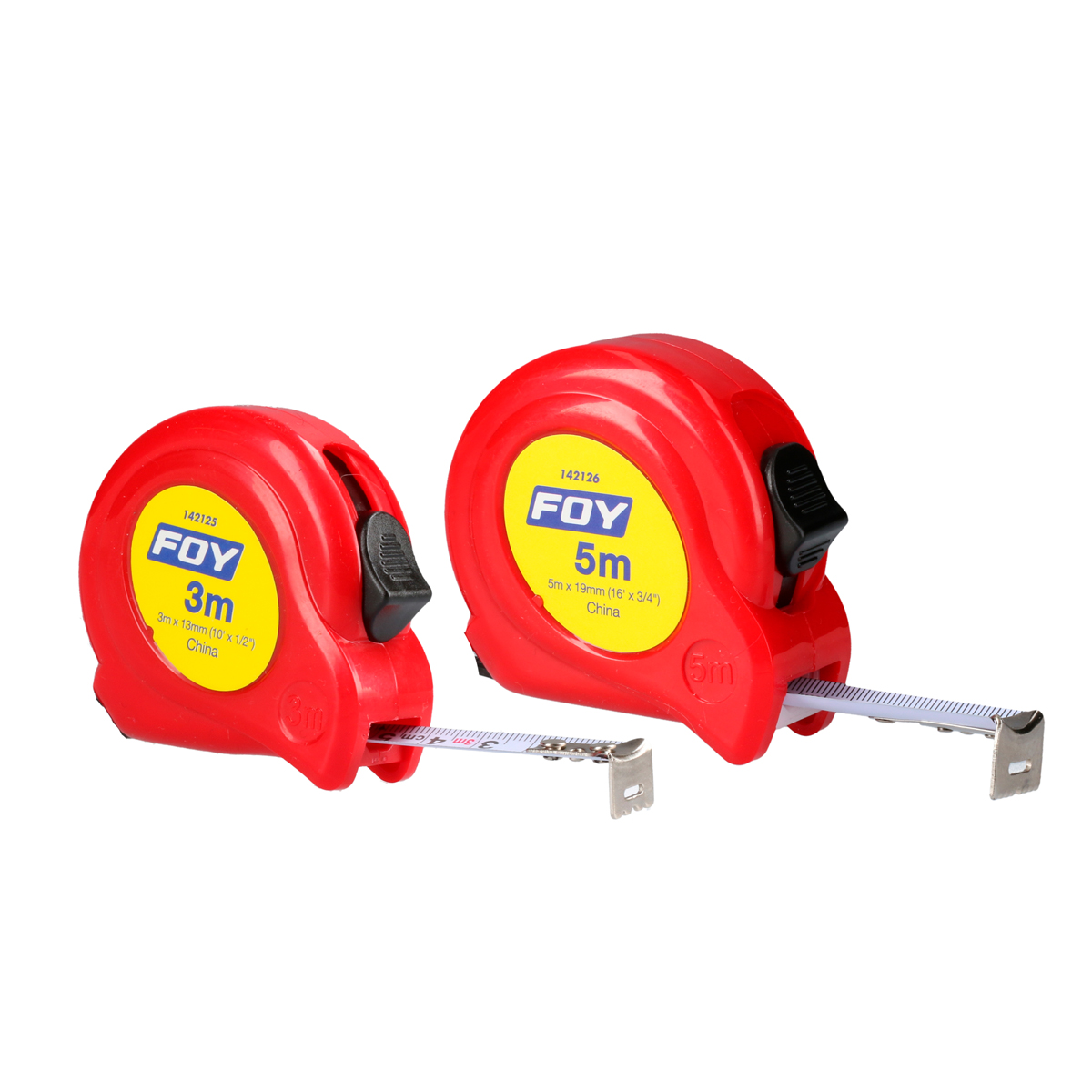 FLEXOMETRO 5M (pvl) 3/4" ROJO (pvl) FOY FOY 142126 - Mersol Sureste México