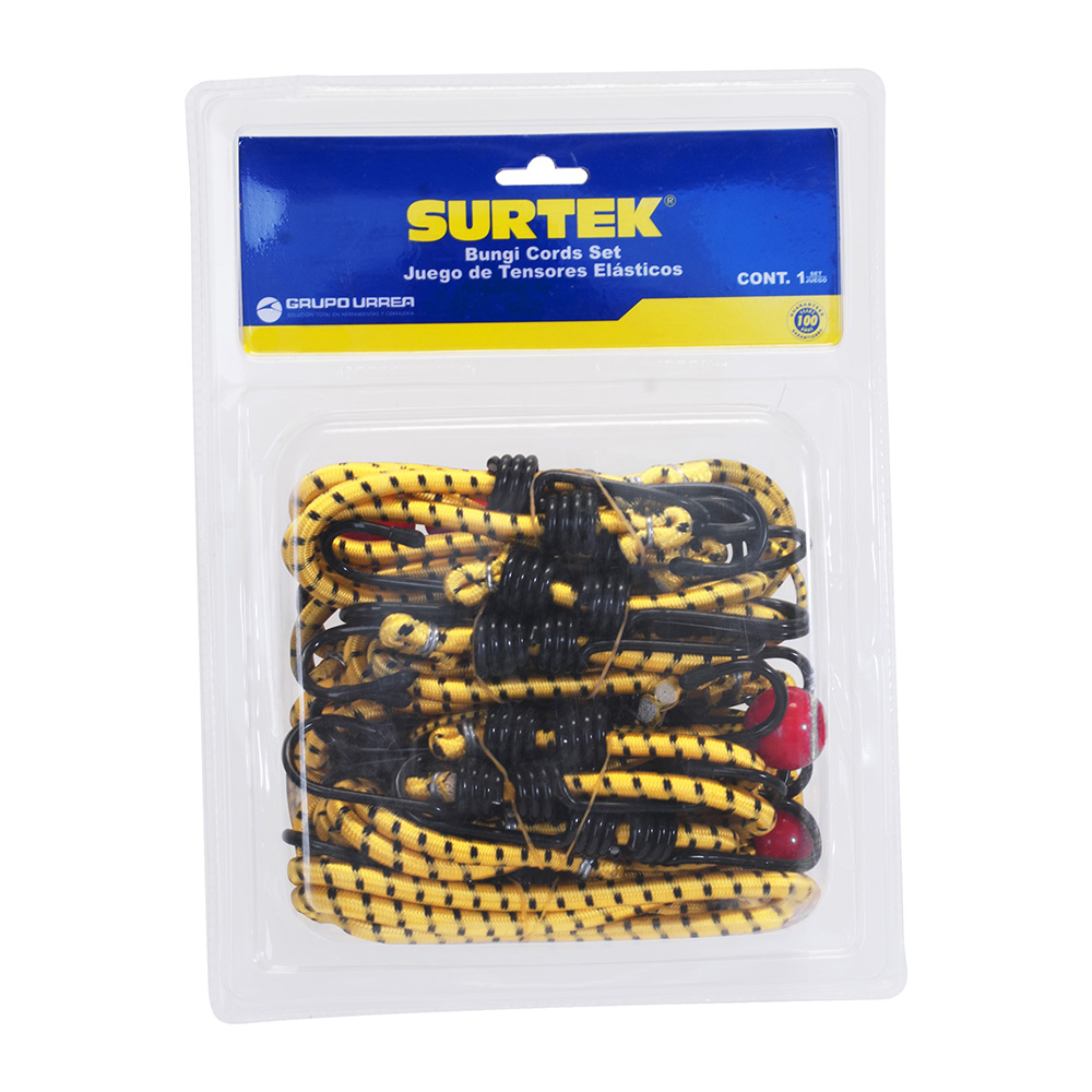 JGO. DE TENSORES ELASTICOS 12 PIEZAS SURTEK SURTEK 151260 - Mersol Sureste México