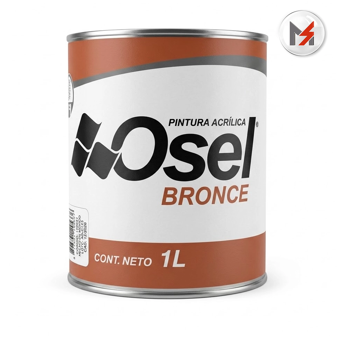 PINTURA VINILICA MATE BASE A OSEL BRONCE (SUMAR IGUALADO) LITRO OSEL 1593-L - Mersol Sureste México
