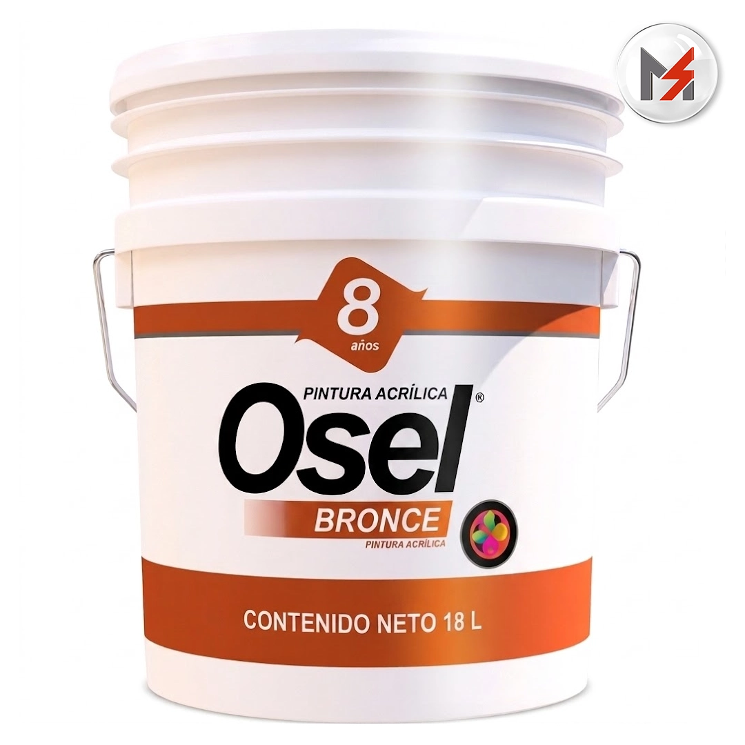 PINTURA VINILICA BLANCO MATE OSEL BRONCE CUBETA OSEL 1595-Q - Mersol Sureste México
