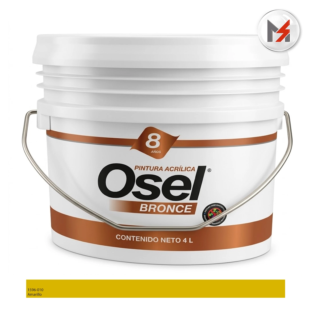 PINTURA VINILICA MATE AMARILLO OSEL BRONCE GALON OSEL 1596-010-G - Mersol Sureste México