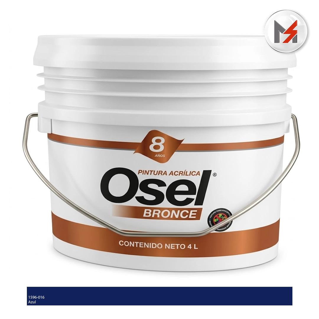 PINTURA VINILICA MATE AZUL OSEL BRONCE GALON OSEL 1596-016-G - Mersol Sureste México