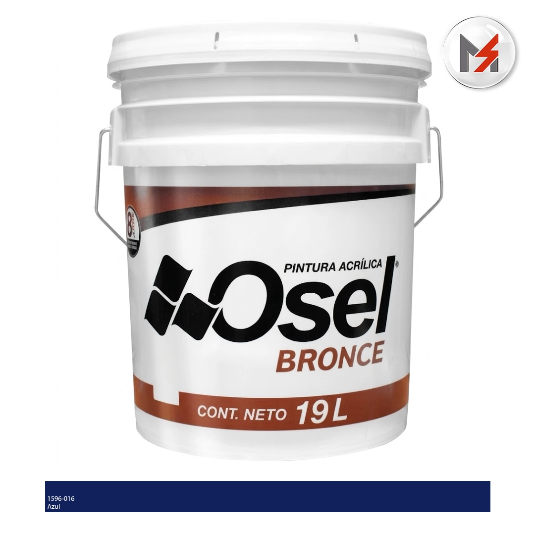 PINTURA VINILICA MATE AZUL OSEL BRONCE CUBETA OSEL 1596-016-Q - Mersol Sureste México