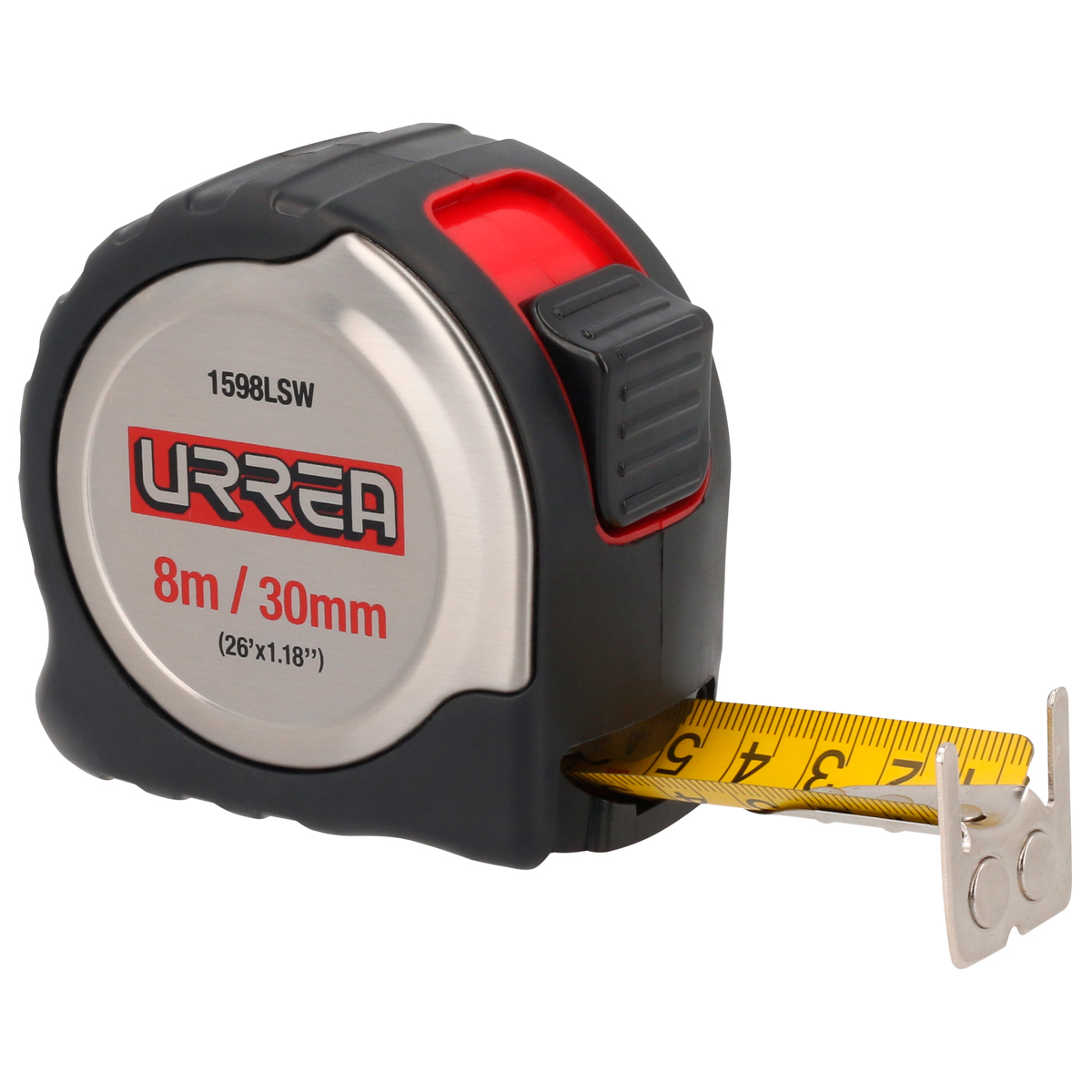 FLEXOMETRO DE ACERO INOXIDABLE 8M X 30 MM URREA URREA 1598LSW - Mersol Sureste México