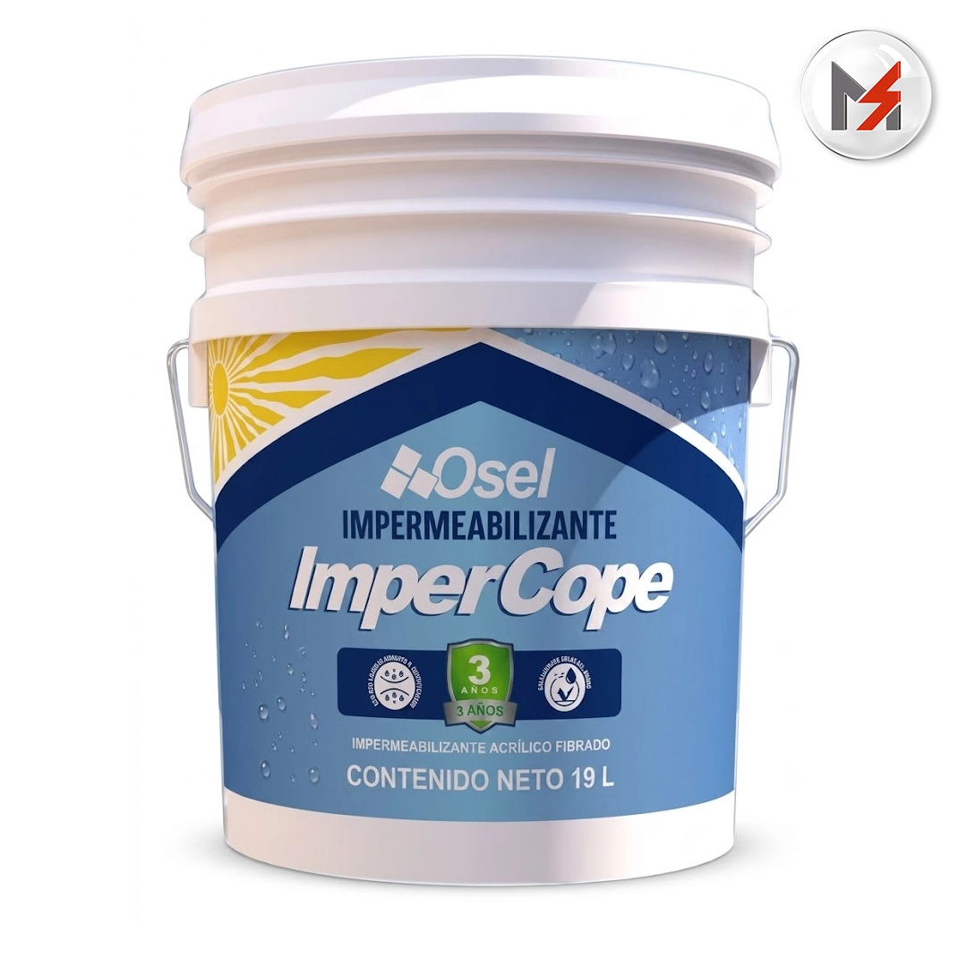IMPERMIABILIZANTE 3 AÑOS BLANCO COPE FIBRATADO CUBETA OSEL OSEL 1606-Q - Mersol Sureste México