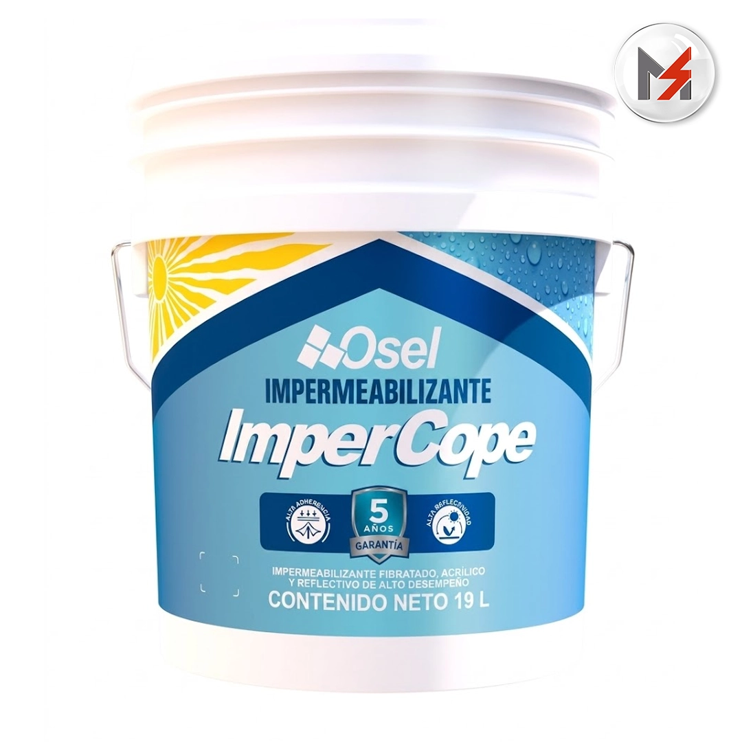 IMPERMIABILIZANTE 5 AÑOS ROJO COPE FIBRATADO CUBETA OSEL OSEL 1608-Q - Mersol Sureste México