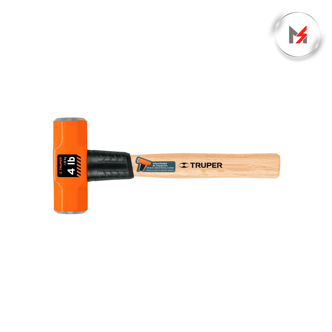 MARRO OCTAGONAL 4 LBS. MANGO MADERA 12 TRUPER TRUPER 16508 - Mersol Sureste México