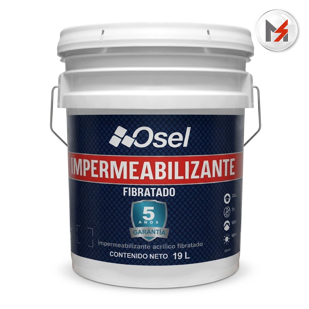 IMPERMEABILIZANTE ACRILICO 5 AÑOS FIBRATADO BLANCO OSEL GALON OSEL 1672-G - Mersol Sureste México