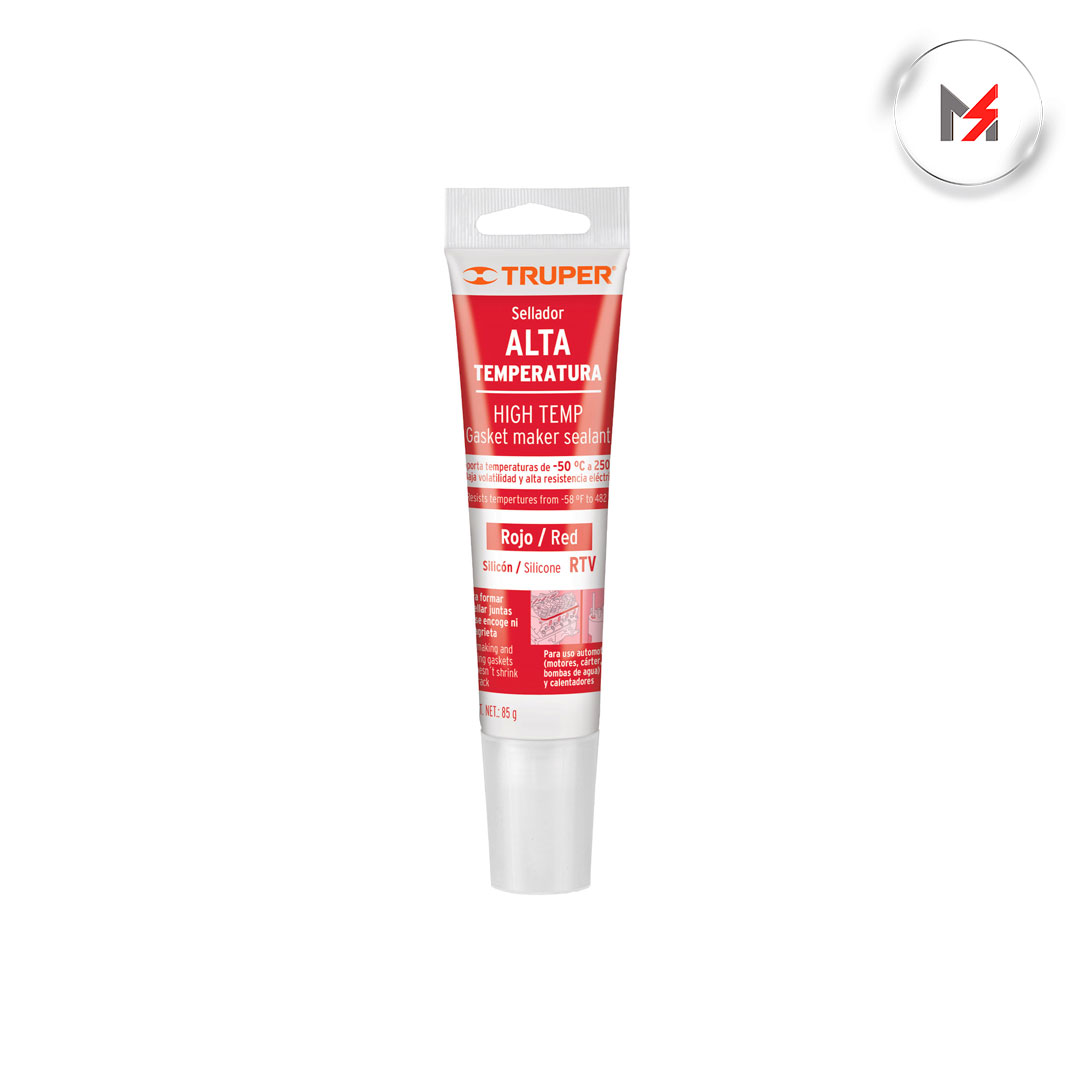 SELLADOR PARA ALTAS TEMPERATURAS SILICON ROJO 85 GR TRUPER TRUPER 17566 - Mersol Sureste México