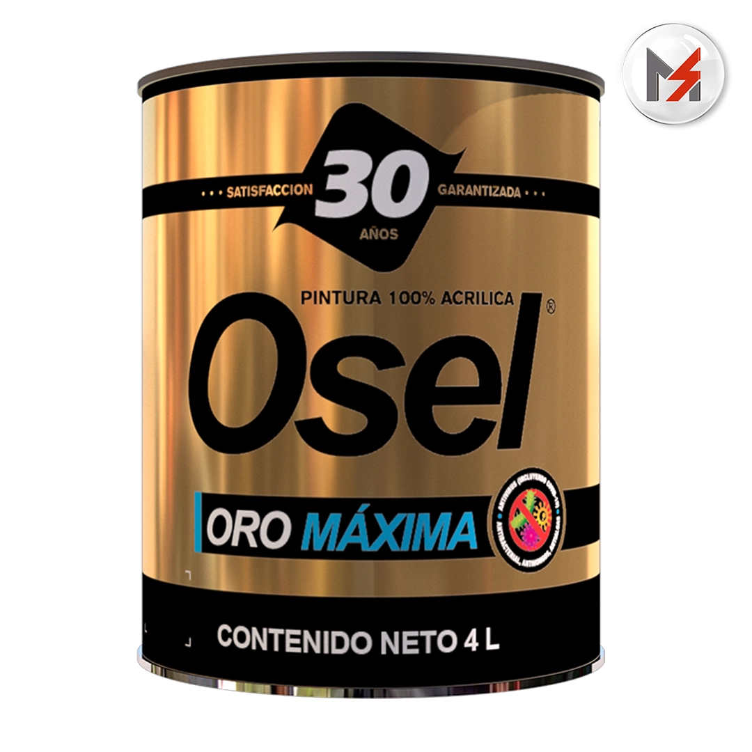 PINTURA VINILICA MATE BASE D OSEL ORO SUMAR IGUALADO GALON OSEL 1862-G - Mersol Sureste México