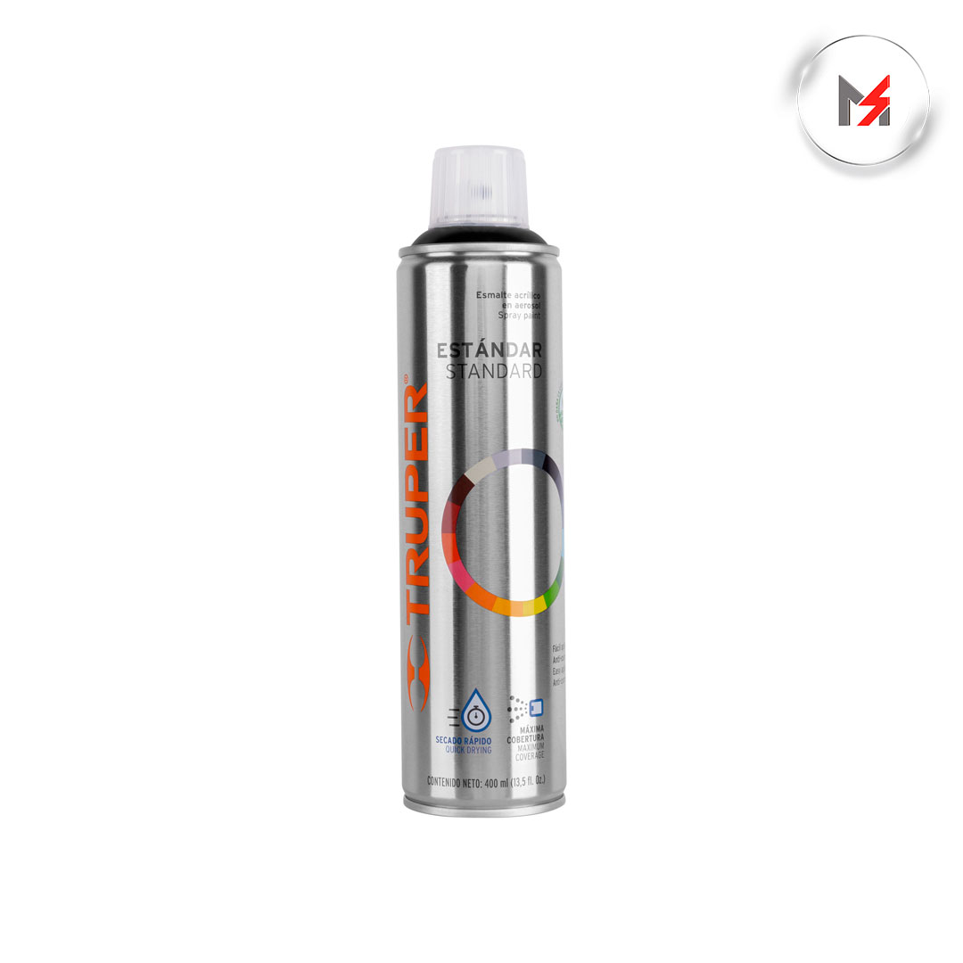 AEROSOL NEGRO BRILLANTE 400ML X TRUPER TRUPER 19031 - Mersol Sureste México