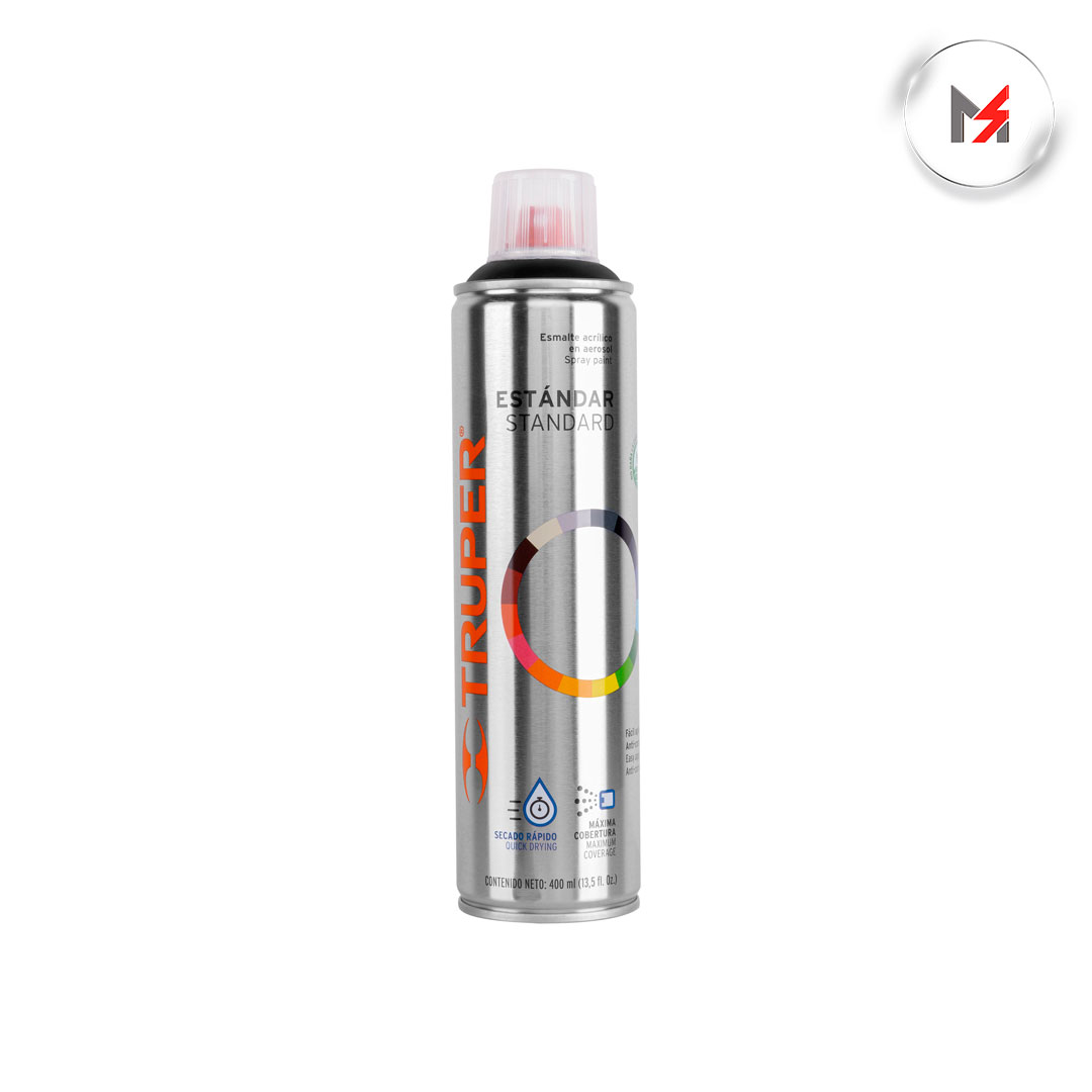 AEROSOL NEGRO MATE 400ML X TRUPER TRUPER 19033 - Mersol Sureste México