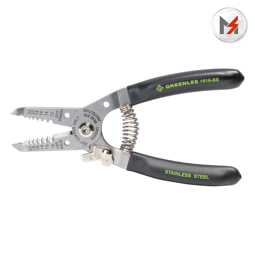 PINZA PELACABLES ACERO INOXIDABLE 10-20AWG GREENLEE GREENLEE 1916-SS - Mersol Sureste México