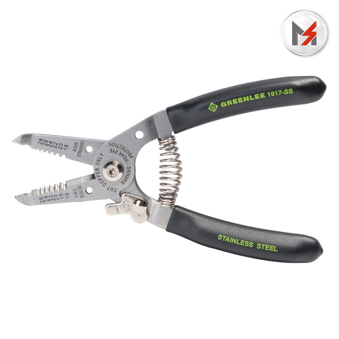PINZA PELACABLES ACERO INOXIDABLE16-26AWG GREENLEE GREENLEE 1917-SS - Mersol Sureste México