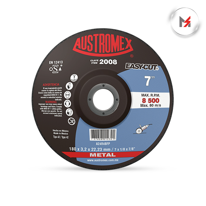 DISCO CORTE METAL 7 x 1/8 x 7/8 MOD. 2008 AUSTROMEX AUSTROMEX 2008 - Mersol Sureste México