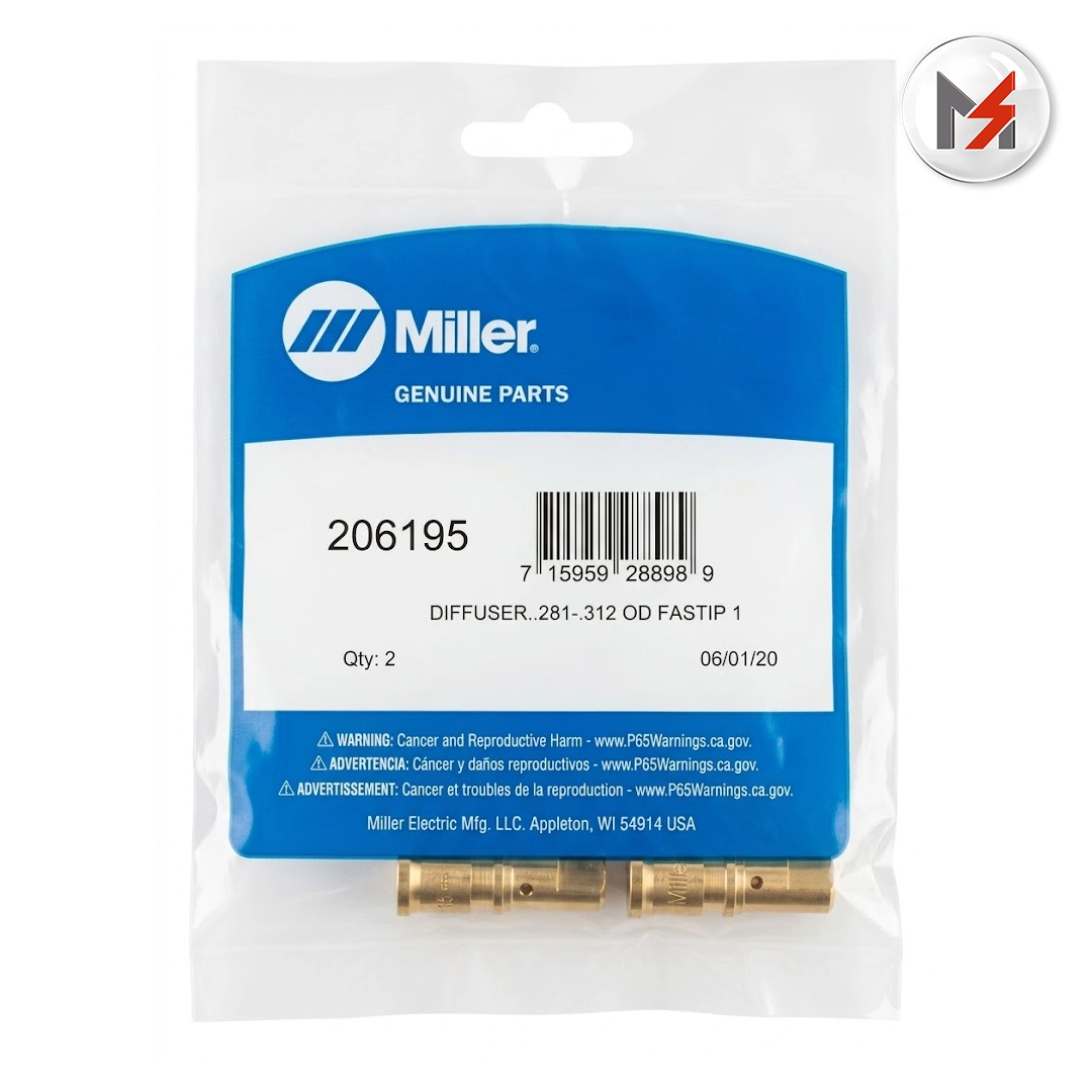 DIFUSOR .281 / .312 OD FASTIP 1/8 PUNTA EMPOTRADO MILLER 206195 - Mersol Sureste México