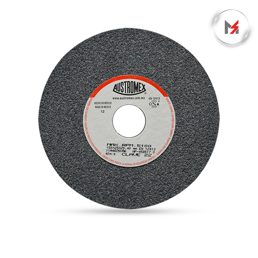 RUEDA ABRASIVA TIPO 1 PARA METAL 6 x 1 x 1 MOD. 22 AUSTROMEX 22 - Mersol Sureste México