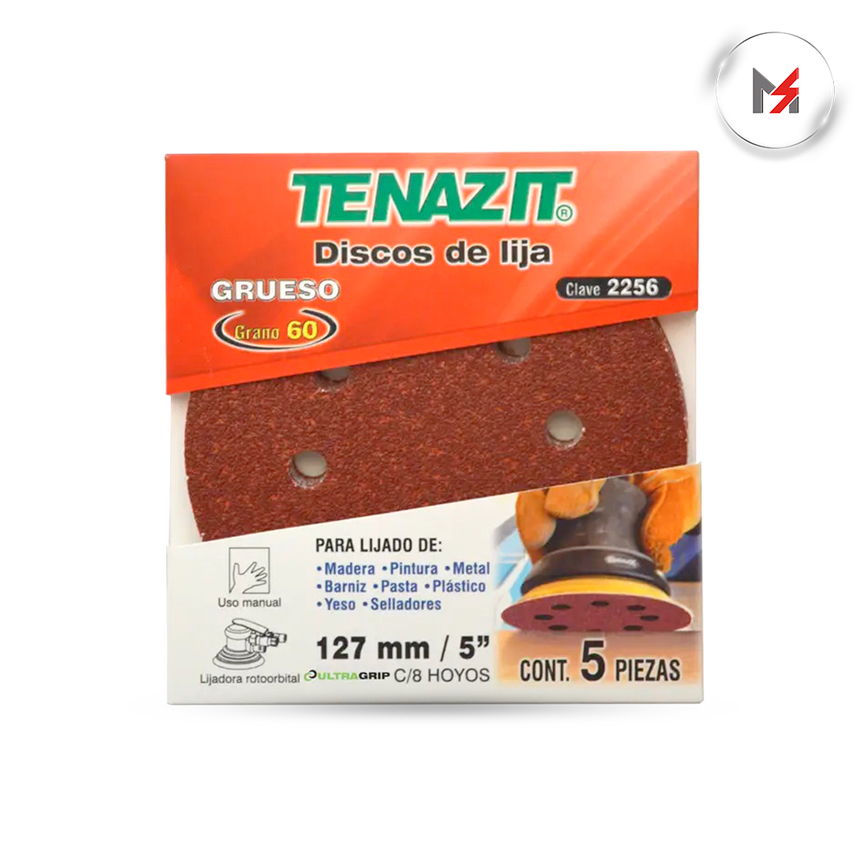 PAQUETE 5 DISCOS LIJA AUTOADHERIBLES 5 GRUESO MOD. 2256 AUSTROMEX 2256 - Mersol Sureste México