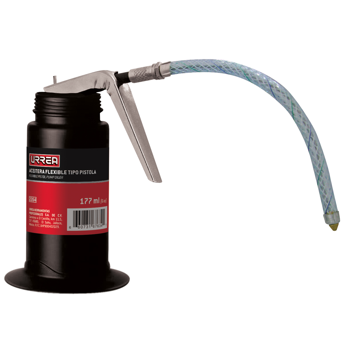 ACEITERA FLEXIBLE TIPO PISTOLA 6 OZ URREA URREA 2266 - Mersol Sureste México