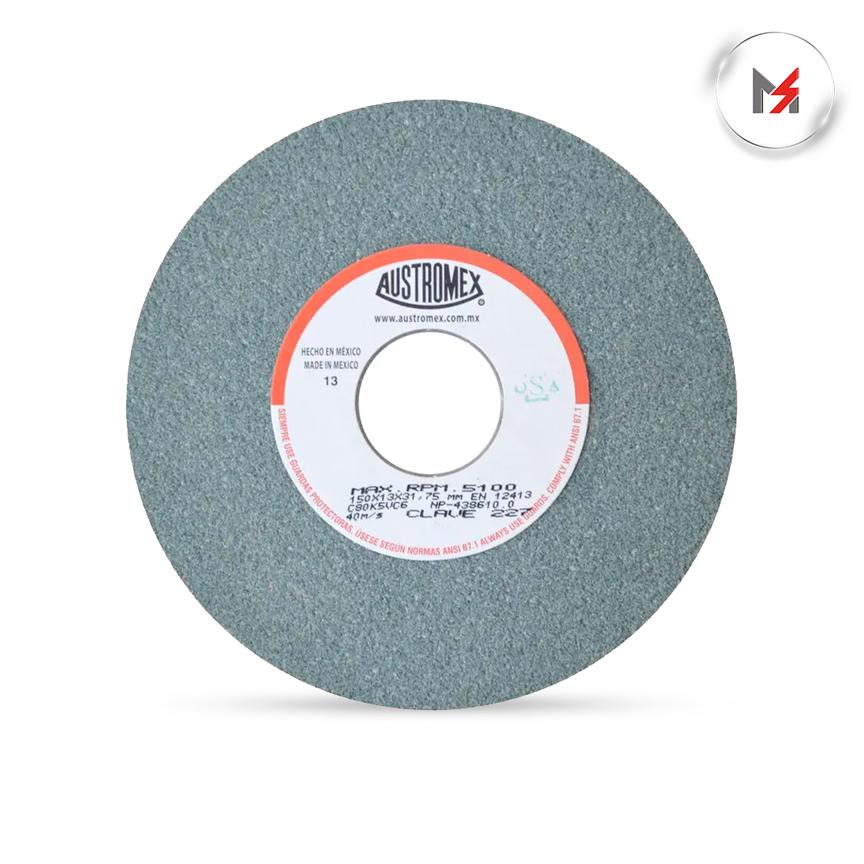 RUEDA ABRASIVA TIPO 1  C  6 x 1/2 x 1-1/4 MOD. 227 AUSTROMEX 227 - Mersol Sureste México