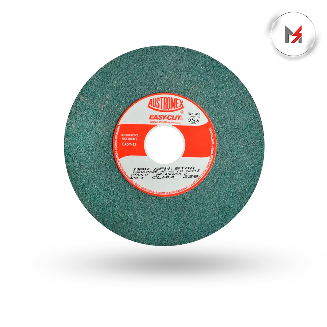 RUEDA VITRIFICADA ESMERILADO DE CARBURO 150 X 20 X 25.4 EASY AUSTROMEX 228 - Mersol Sureste México